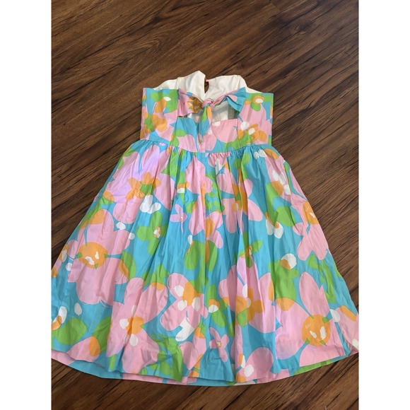 Lilly Pulitzer Richelle Strapless Tie Back Dress in Shorely Blue Mojo womens 2 - Picture 2 of 7